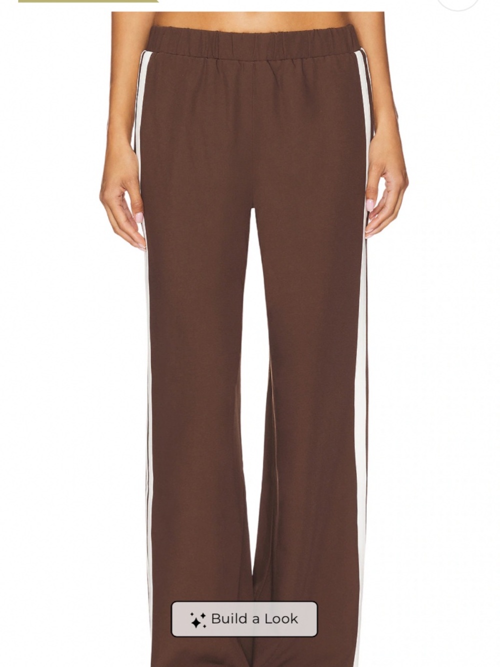 4th & Reckless x REVOLVE Tammy Trouser Chocolate Side Stripe Pants US 6